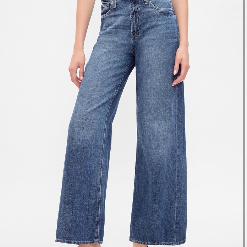GAP Womens High Rise Wide Leg Jeans